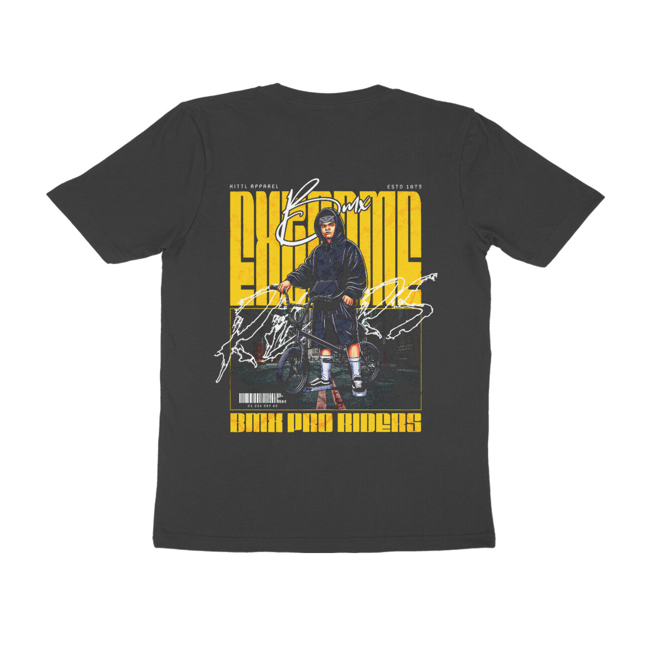 Pro Rider Men's black short sleeve round neck t-shirt