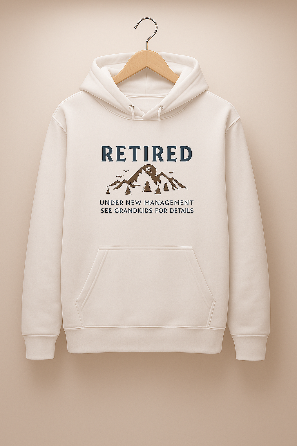 Retired – Under New Managemen White Hoodie