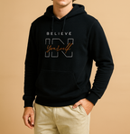 "Believe In Yourself" Minimal Motivational Black Hoodie