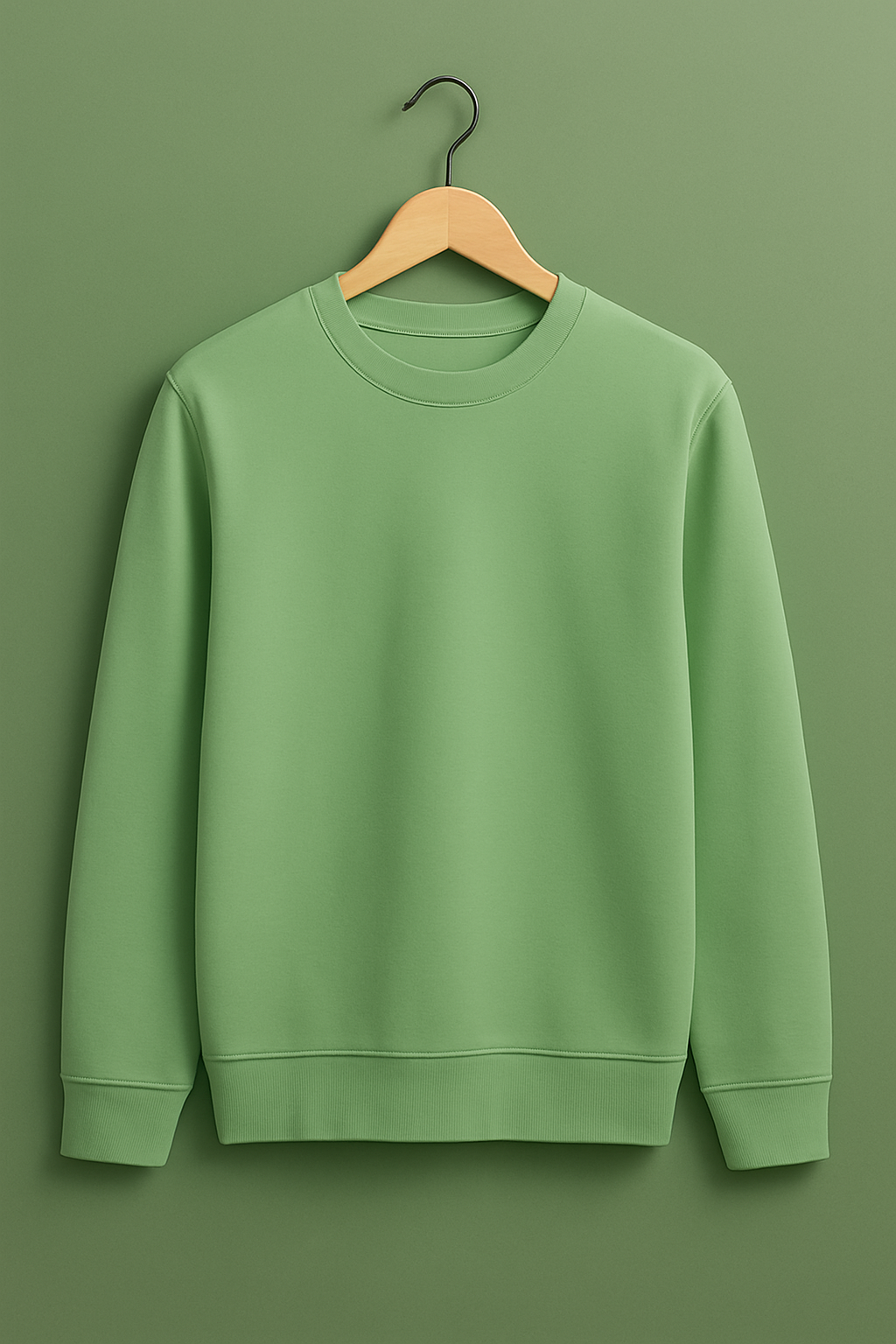 Mint Green Premium Unisex Sweatshirt – 320 GSM Cotton Blend