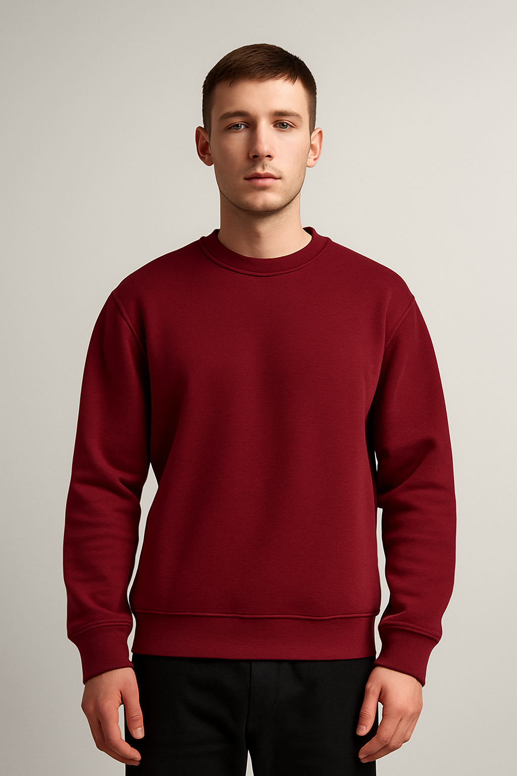 Maroon Oversized Sweatshirt