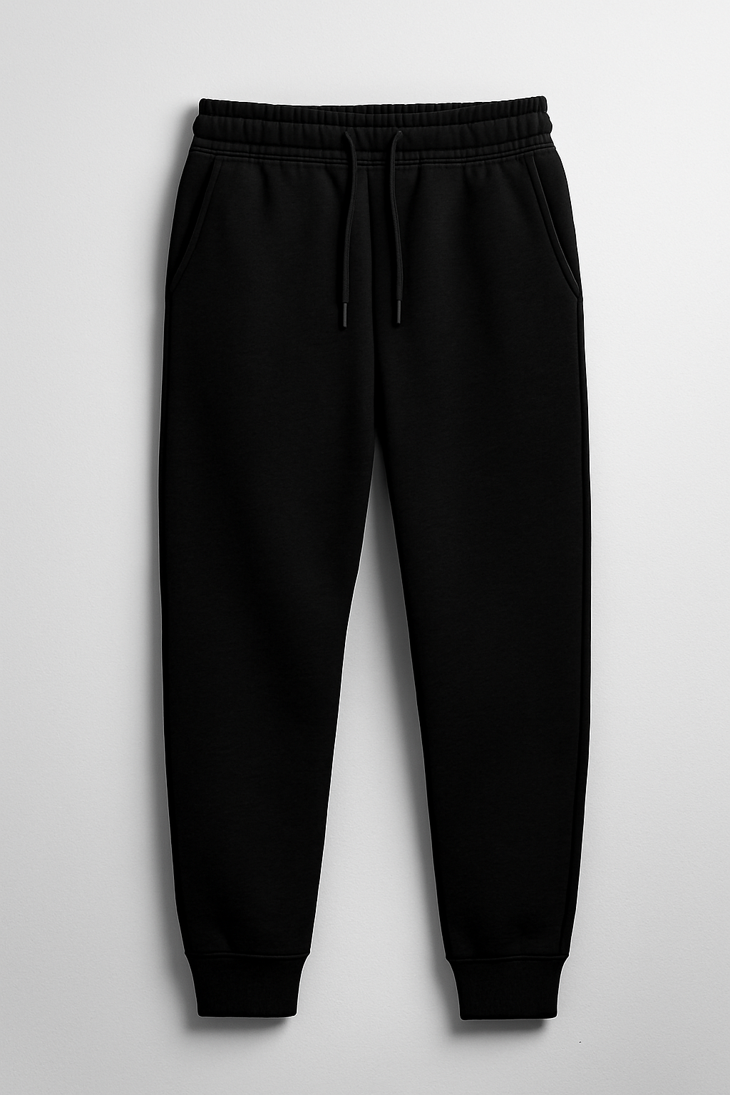 Classic Black Joggers – Premium Cotton Looper