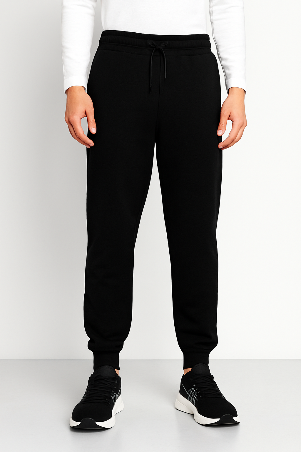 Classic Black Joggers – Premium Cotton Looper
