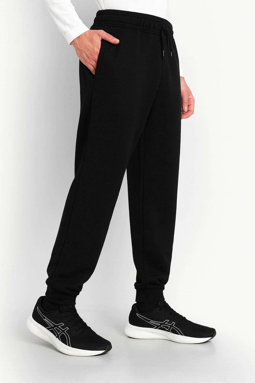 Classic Black Joggers – Premium Cotton Looper
