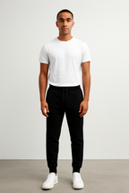 Classic Black Joggers – Premium Cotton Looper
