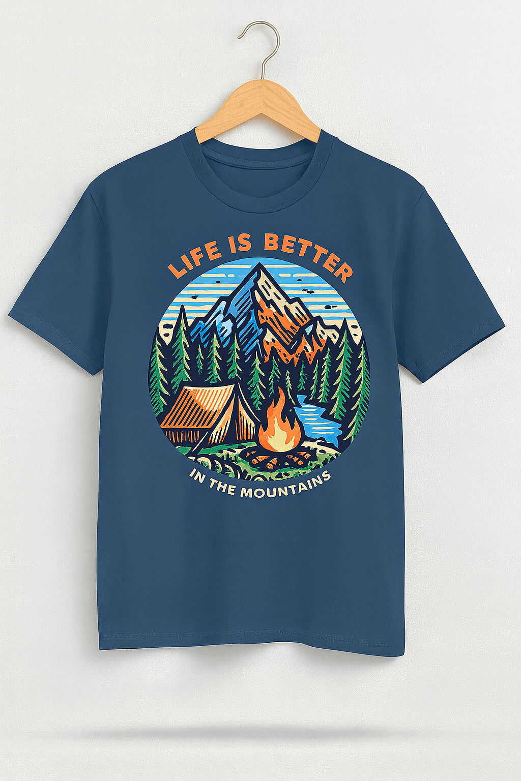 Life is Better in the Mountains – Smoke Blue Adventure Tee