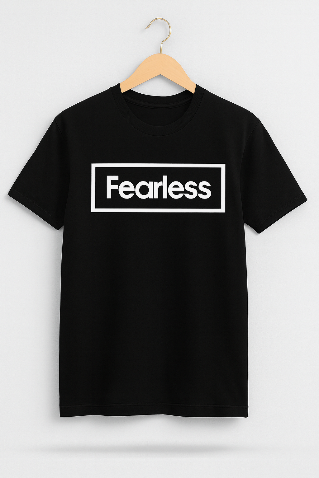Fearless – Minimalist Black Graphic T-Shirt