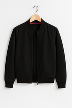 Classic Black Bomber Jacket