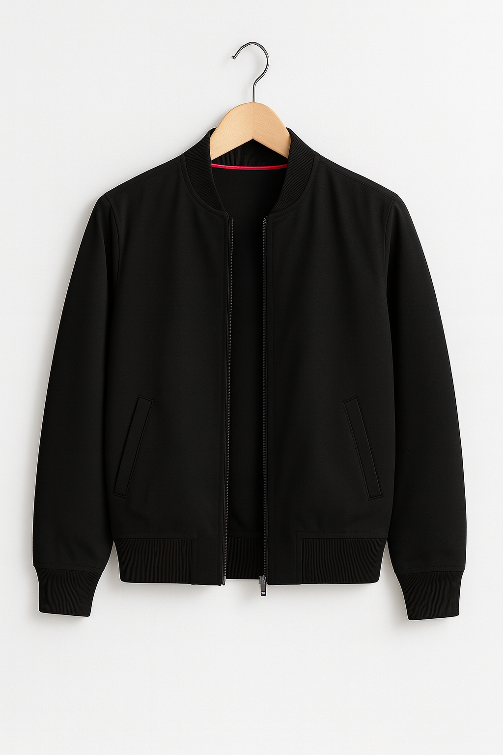Classic Black Bomber Jacket