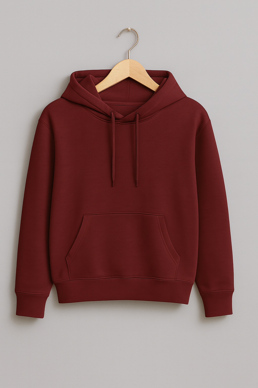 ZOREAR Minimal Maroon Hoodie