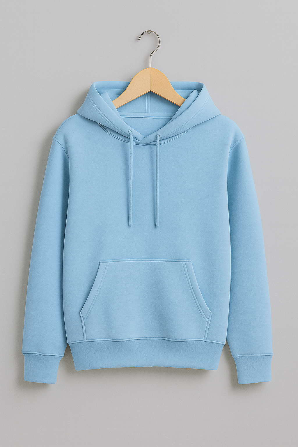 ZOREAR Minimal Baby Blue Hoodie