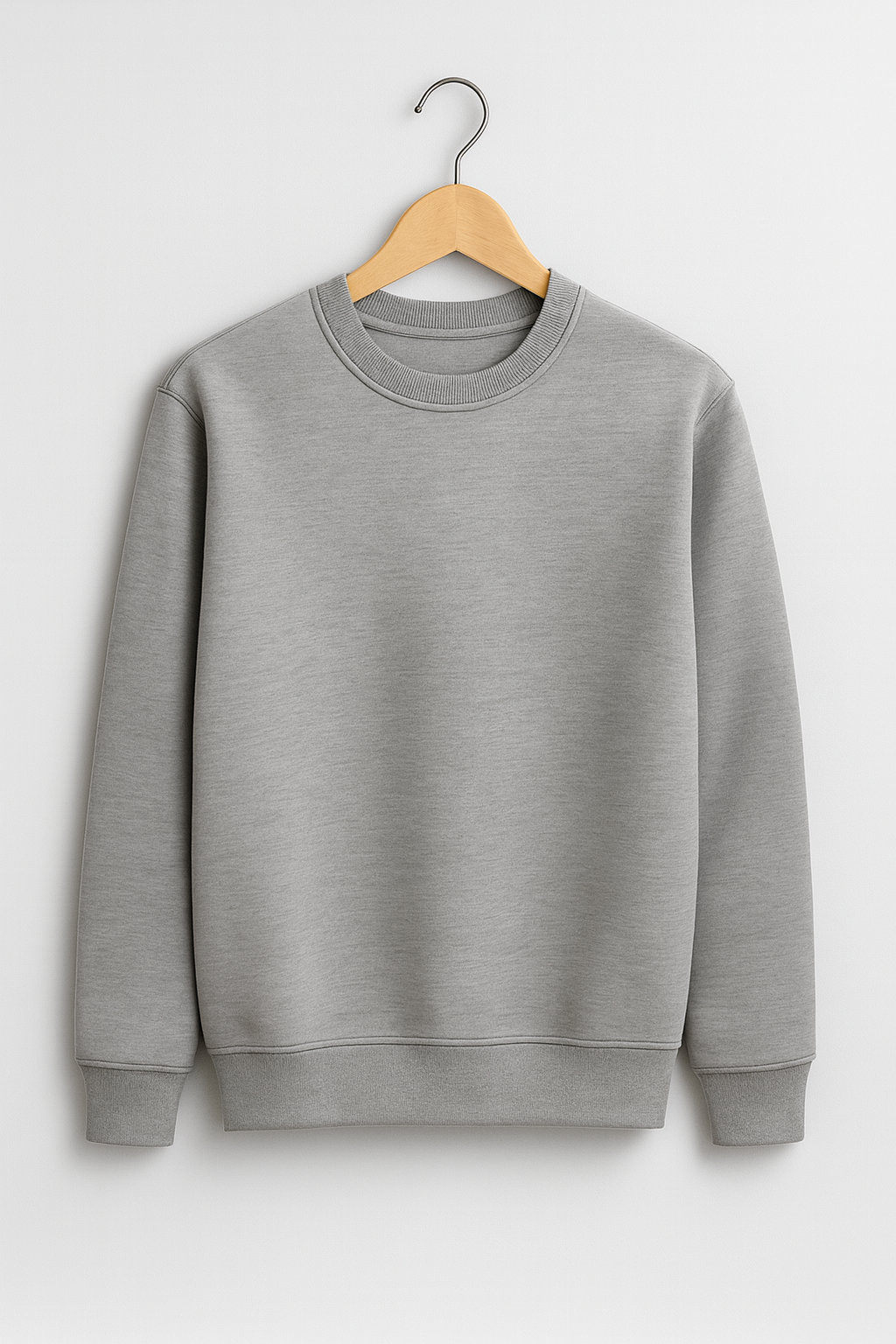 Melange Grey Oversized Sweatshirt