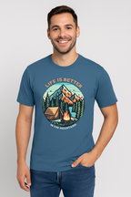 Life is Better in the Mountains – Smoke Blue Adventure Tee