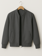 Classic Charcoal Grey Bomber Jacket