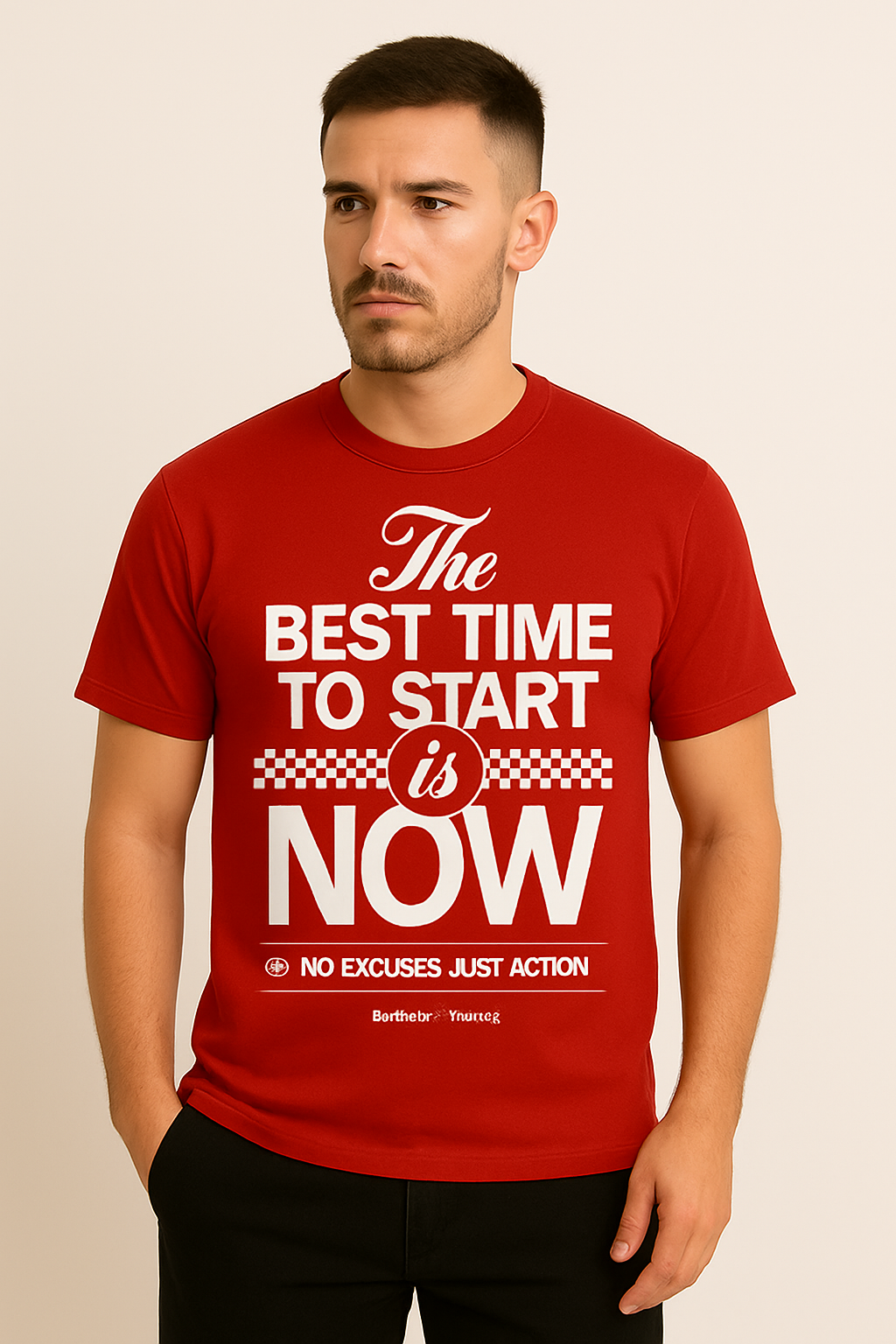 Streetwear Graphic Tee – No Excuses, Just Action