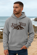 Stay Wild Melange Grey Hoodie