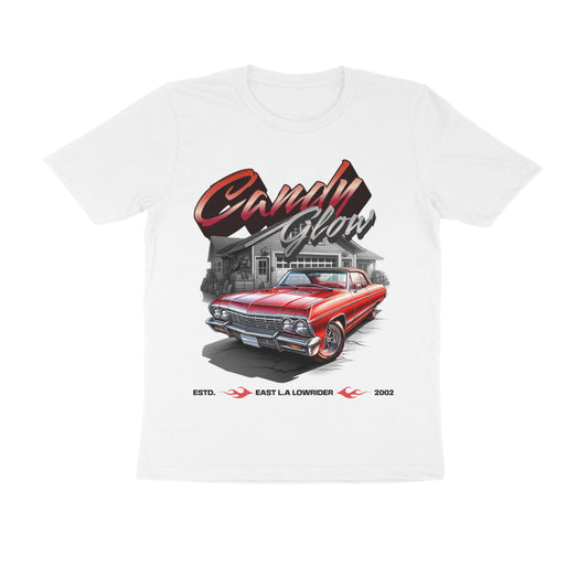 Candy Glow Lowrider Men's round neck white T-shirt